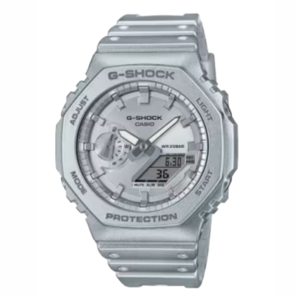 Casio G-Shock Forgotten Future Series GA-2100FF-8A Metallic Silver Resin Band Men Sport Watch